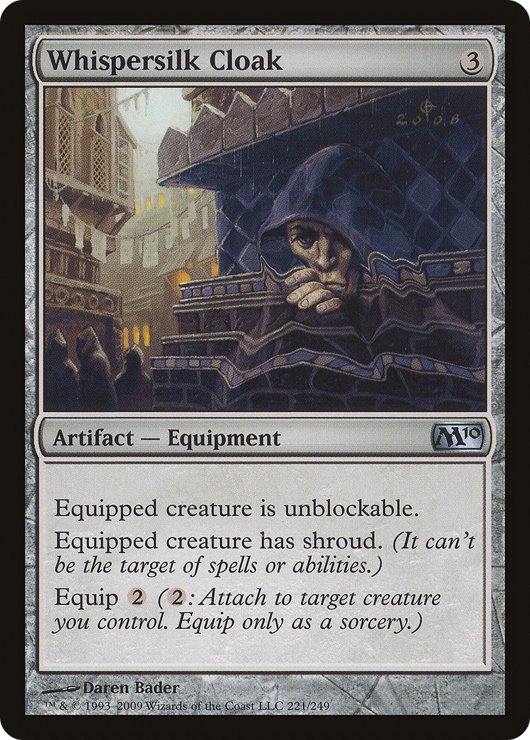 Whispersilk Cloak (221) Foil - Magic 2010
