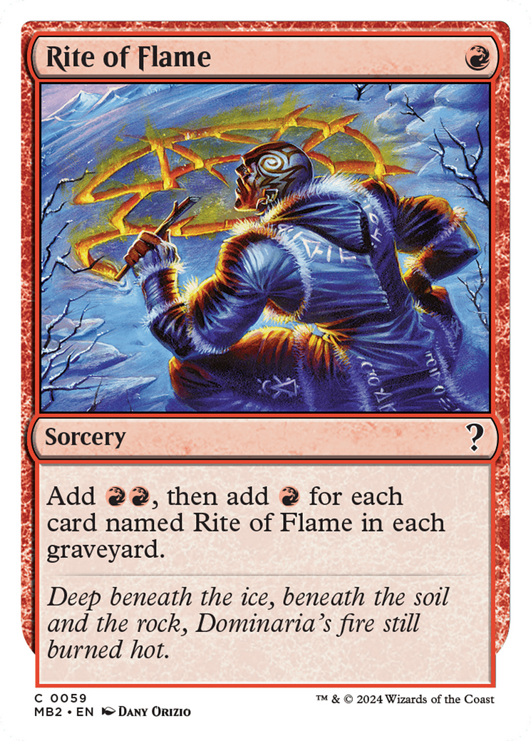 Rite of Flame (White Border) (059) - Mystery Booster 2