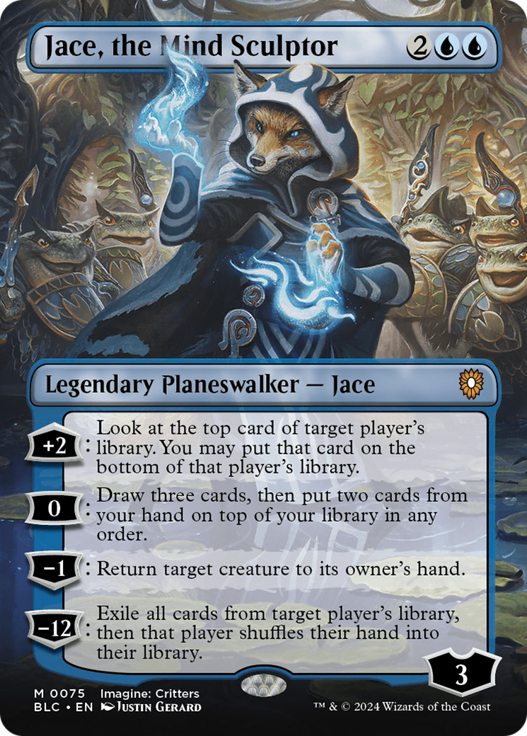Jace, the Mind Sculptor (Borderless) (075) Foil - Bloomburrow Commander