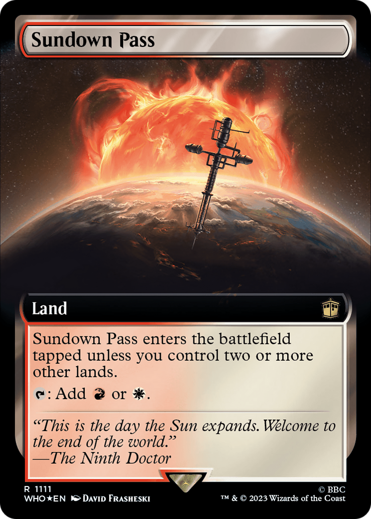 Sundown Pass (Extended Art) (Surge Foil) (Extended Art) (1111) Foil - Doctor Who