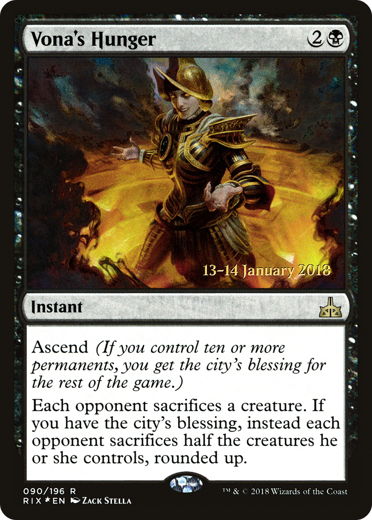 Vona's Hunger (090) Foil - Rivals of Ixalan Promos