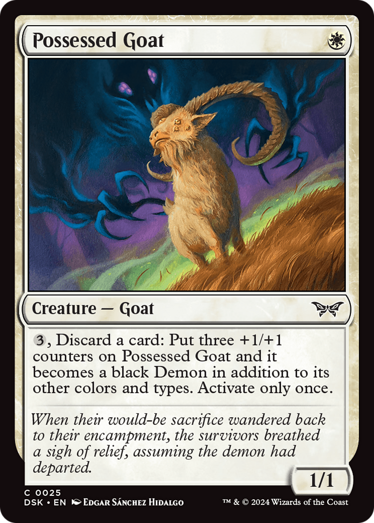 Possessed Goat (025) Foil - Duskmourn: House of Horror