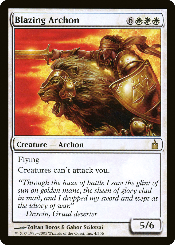 Blazing Archon (004) Foil - Ravnica: City of Guilds