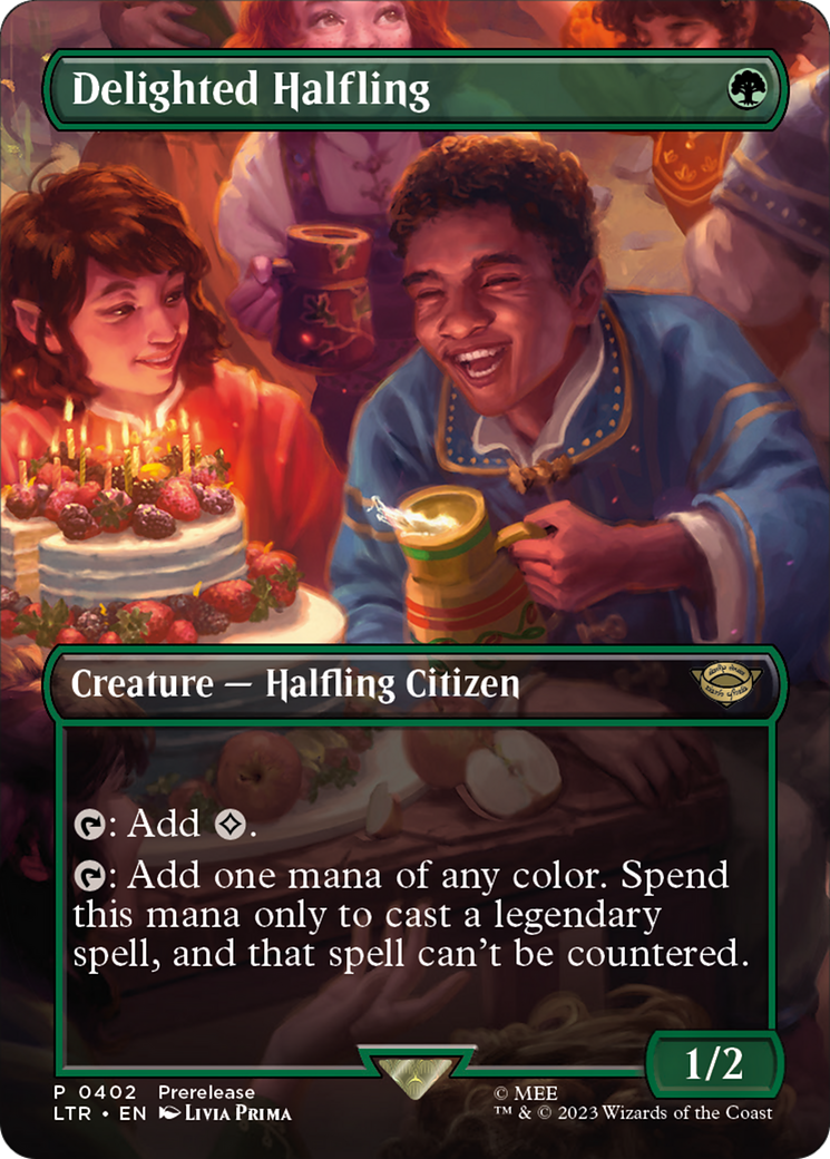 Delighted Halfling (402) Foil - The Lord of the Rings: Tales of Middle-earth
