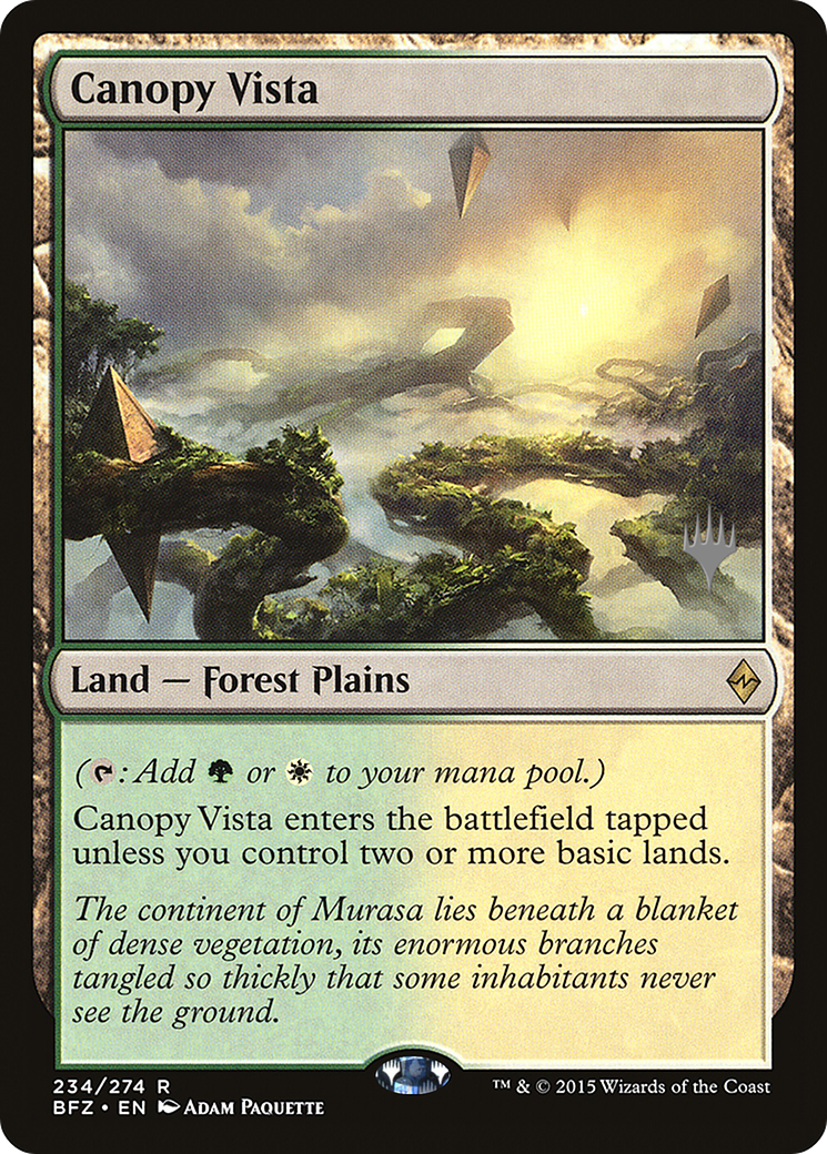 Canopy Vista (234p) - Battle for Zendikar Promos
