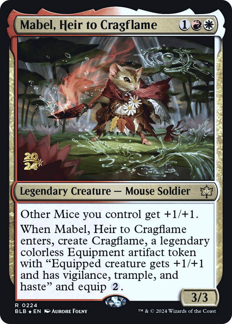 Mabel, Heir to Cragflame (224) Foil - Bloomburrow Promos