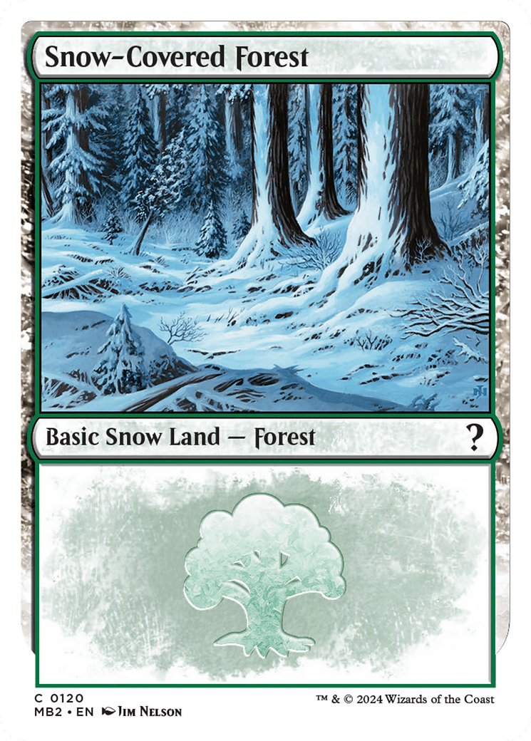 Snow-Covered Forest (White Border) (120) - Mystery Booster 2