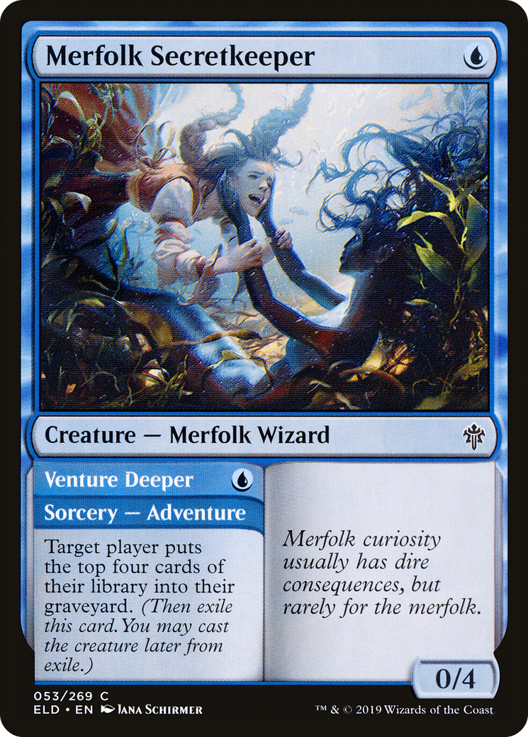 Merfolk Secretkeeper (053) - Throne of Eldraine
