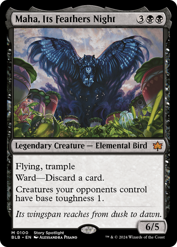 Maha, Its Feathers Night (100) Foil - Bloomburrow