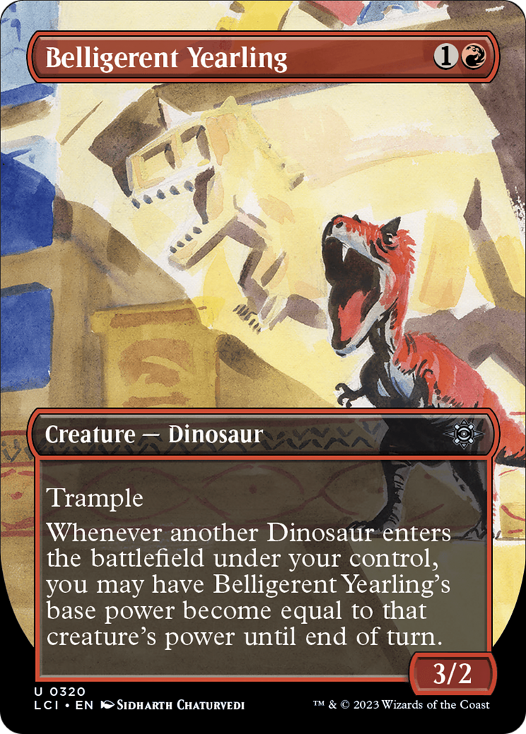 Belligerent Yearling (Borderless) (320) - The Lost Caverns of Ixalan
