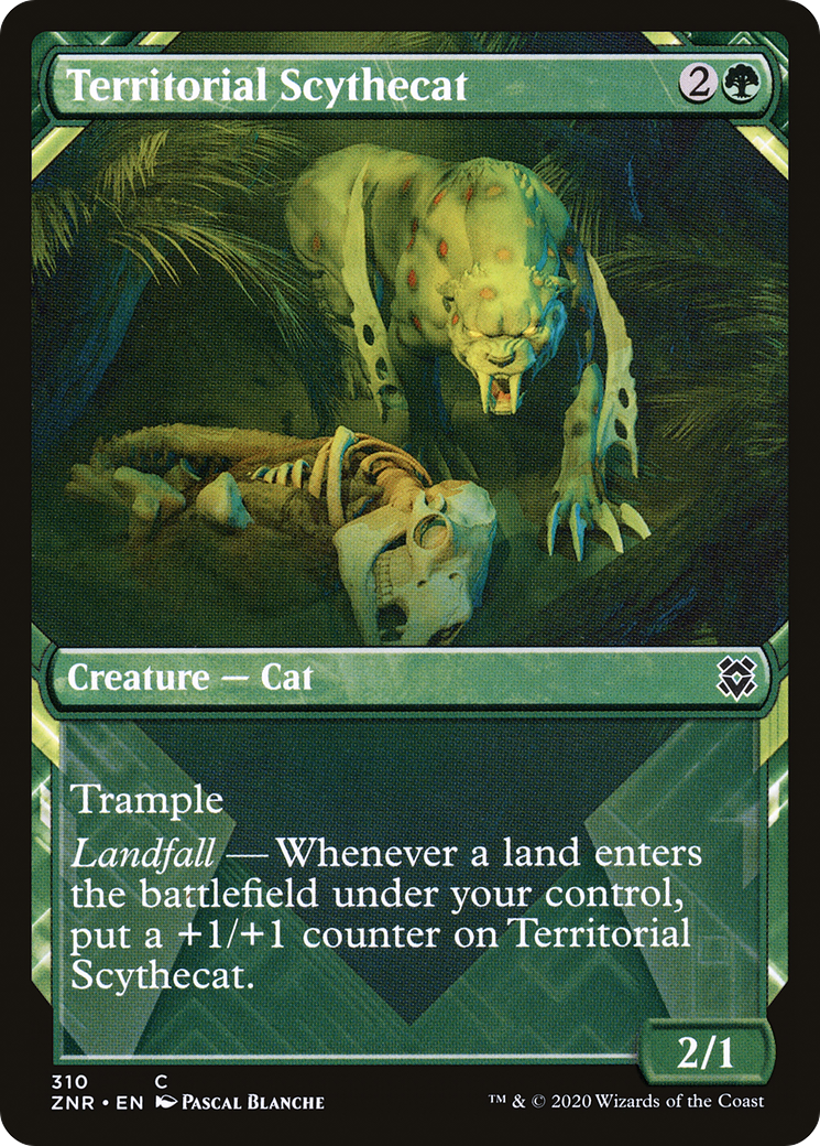 Territorial Scythecat (Showcase) (310) Foil - Zendikar Rising