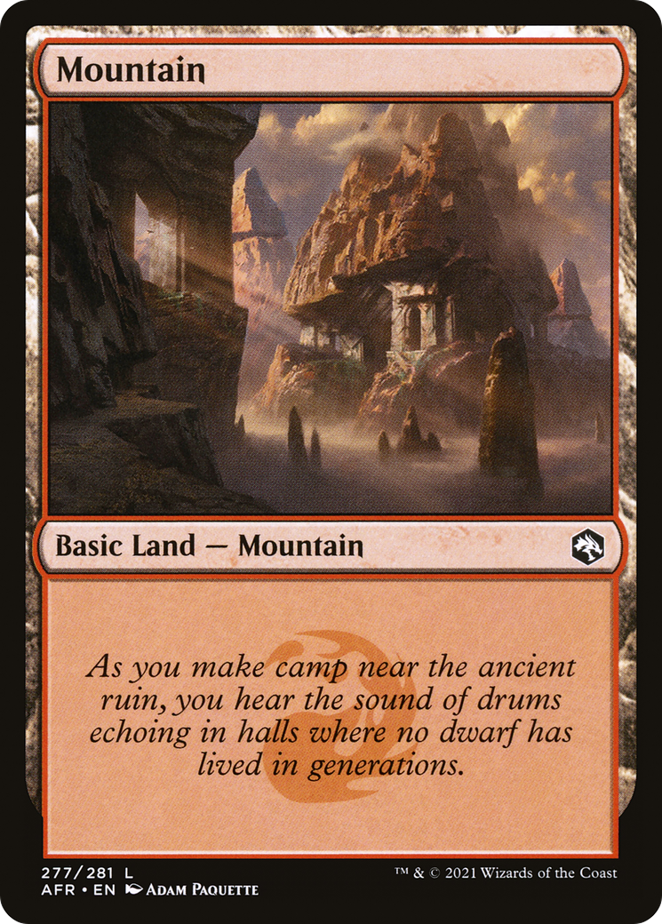Mountain (277) Foil - Adventures in the Forgotten Realms