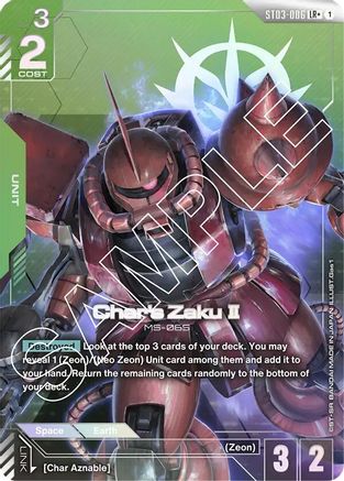 Char's Zaku II (LR+) (ST03-006) Holofoil - Starter Deck 03: Zeons Rush