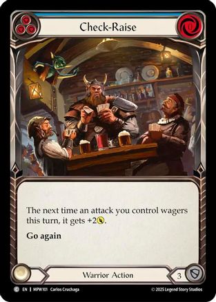 Check–Raise (Blue) (MPW101) Rainbow Foil - Mastery Pack Warrior