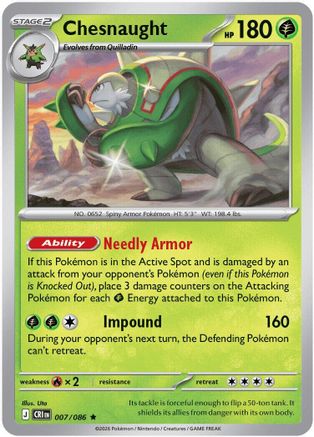 Chesnaught (7) Holofoil - Chaos Rising