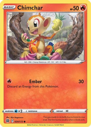 Chimchar (24) Reverse Holofoil - Brilliant Stars