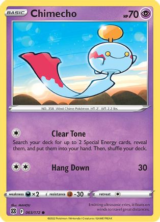 Chimecho (63) Reverse Holofoil - Brilliant Stars