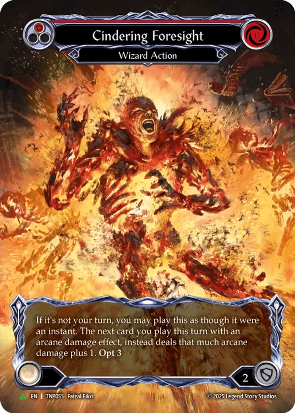 Cindering Foresight (Red) (Marvel) (TNP055) Cold Foil - Flesh and Blood: Promo Cards