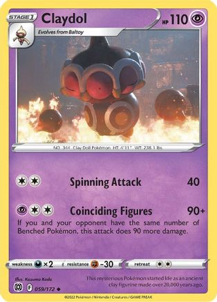 Claydol (59) Reverse Holofoil - Brilliant Stars