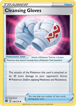 Cleansing Gloves (136) Reverse Holofoil - Brilliant Stars
