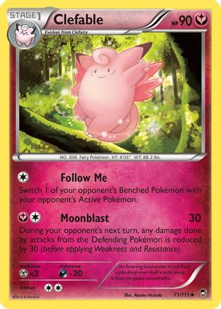Clefable (71) Reverse Holofoil - Furious Fists