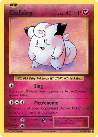 Clefairy (63) Reverse Holofoil - Evolutions