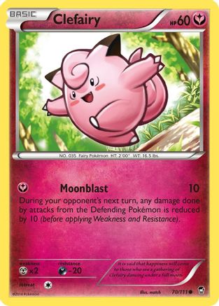 Clefairy (70) Reverse Holofoil - Furious Fists
