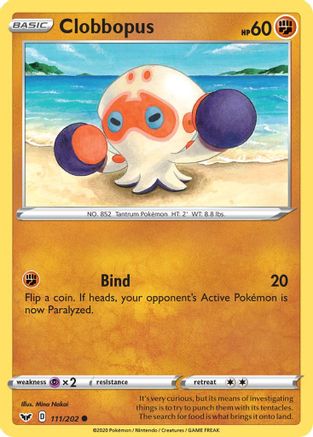 Clobbopus (111) Reverse Holofoil - Sword & Shield