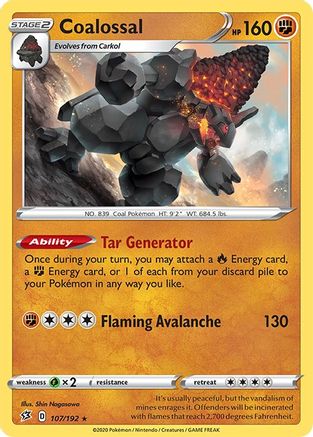 Coalossal (107) Holofoil - Rebel Clash
