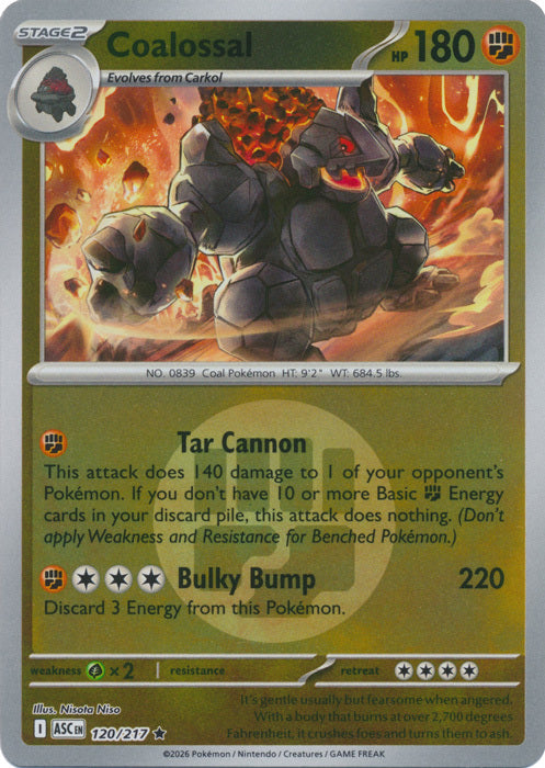 Coalossal (Energy Symbol Pattern) (120) Reverse Holofoil - Ascended Heroes