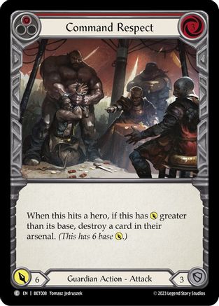 Command Respect (Red) (BET008) - Blitz Deck: Heavy Hitters - Betsy