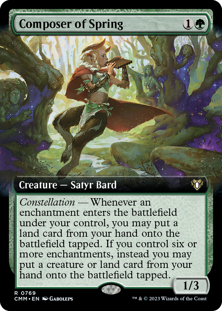 Composer of Spring (Extended Art) (769) Foil - Commander Masters