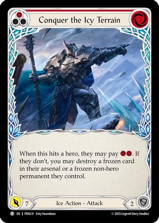 Conquer The Icy Terrain (Red) (PEN231) Rainbow Foil - Compendium of Rathe