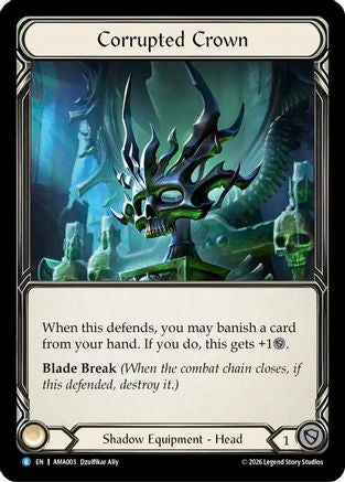 Corrupted Crown (AMA003) Rainbow Foil - Armory Deck: Malice, Domina of the Dead