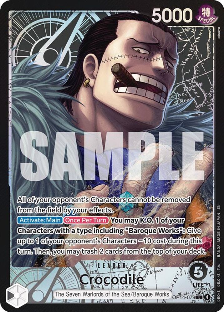 Crocodile (Alternate Art) (OP14-079) Foil