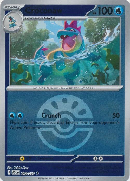 Croconaw (Friend Ball) (42) Reverse Holofoil - Ascended Heroes