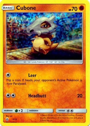 Cubone (7) Holofoil - McDonalds Promos 2018