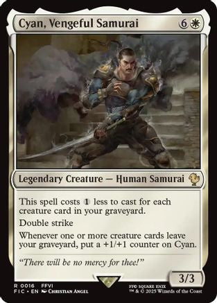 Cyan, Vengeful Samurai (016) Surge Foil - Commander: FINAL FANTASY