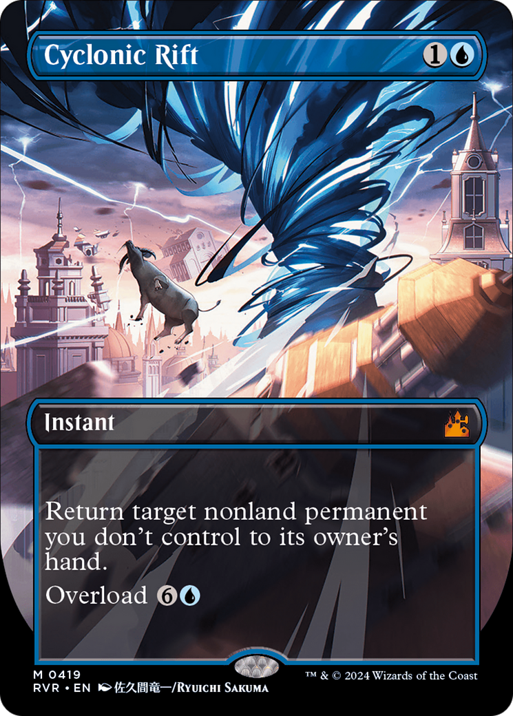 Cyclonic Rift (Anime Borderless) (419) Foil - Ravnica Remastered
