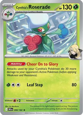 Cynthia's Roserade (8) Holofoil - Destined Rivals