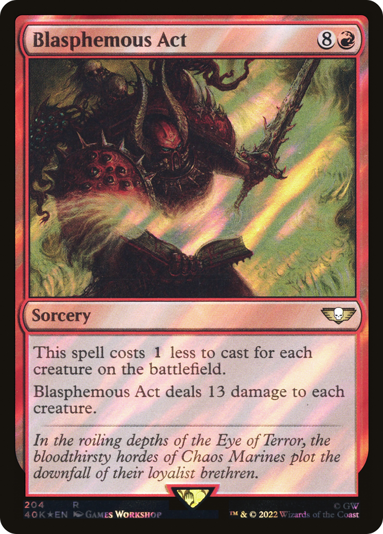 Blasphemous Act (204) Surge Foil - Warhammer 40,000 Commander