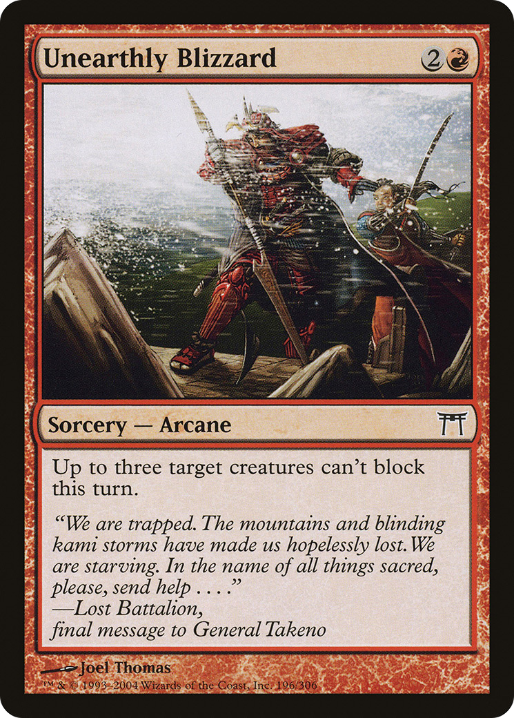 Unearthly Blizzard (196) Foil - Champions of Kamigawa