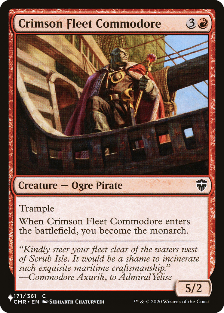 Crimson Fleet Commodore (CMR-171) - The List