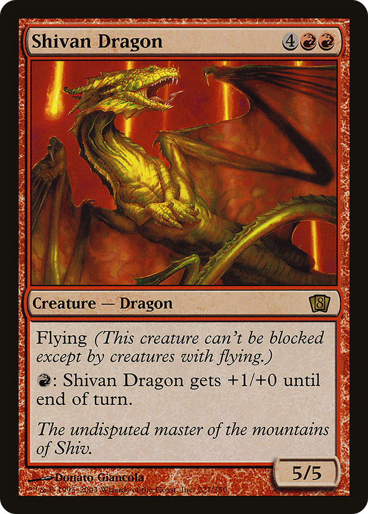 Shivan Dragon (221) - Eighth Edition