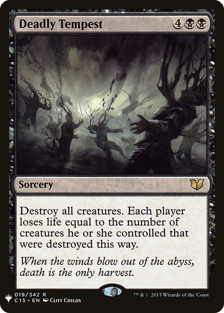 Deadly Tempest (C15-19) - The List