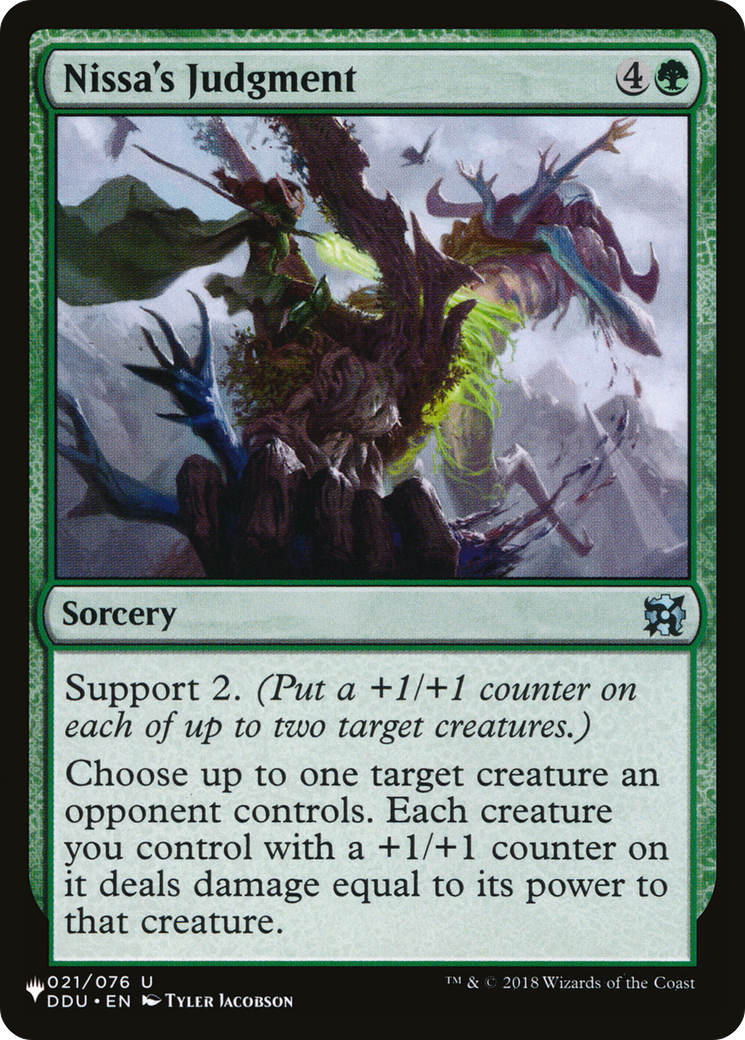 Nissa's Judgment (DDU-21) - The List