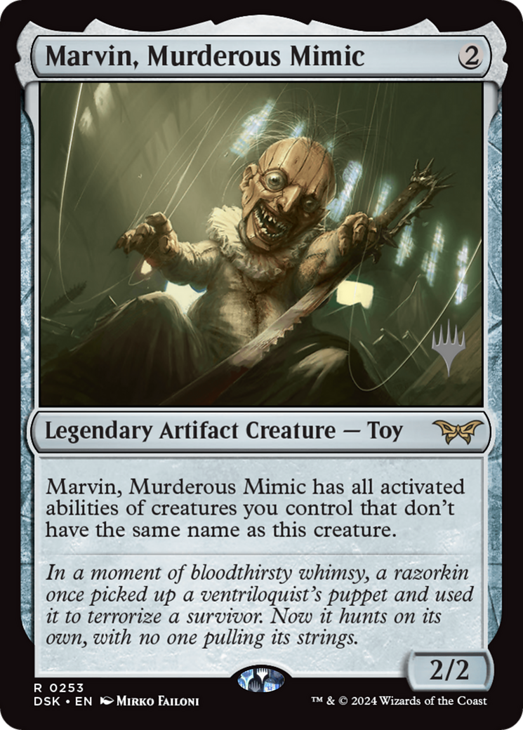 Marvin, Murderous Mimic (253) Foil - Duskmourn: House of Horror Promos