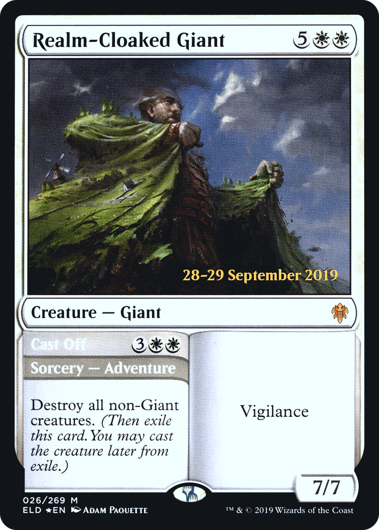 Realm-Cloaked Giant // Cast Off (26s) Foil - Throne of Eldraine Promos