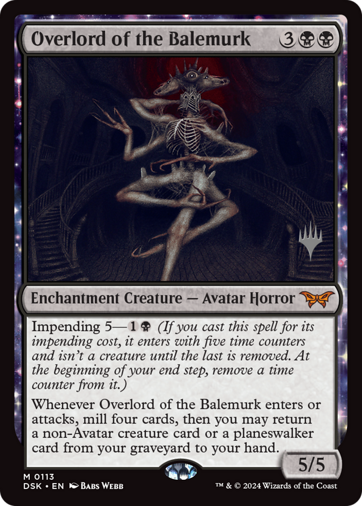 Overlord of the Balemurk (113) Foil - Duskmourn: House of Horror Promos