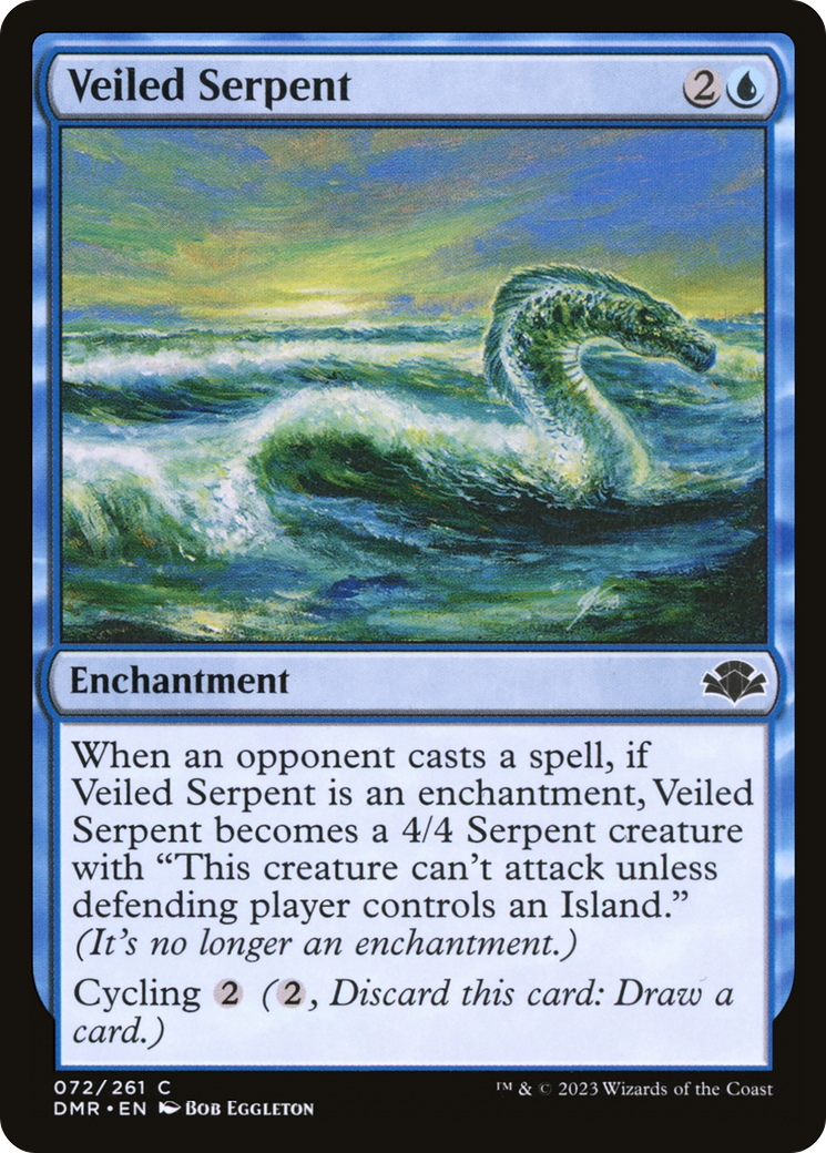 Veiled Serpent (072) Foil - Dominaria Remastered